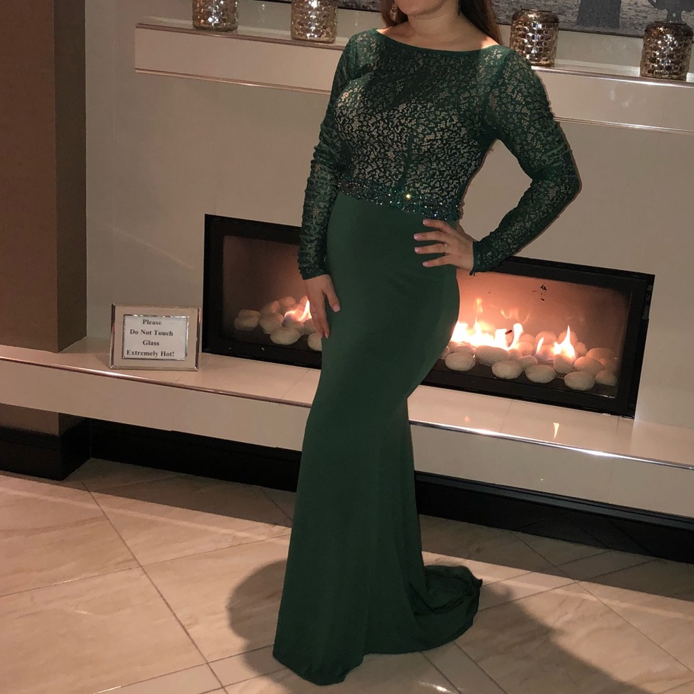 Emerald Green evening dress